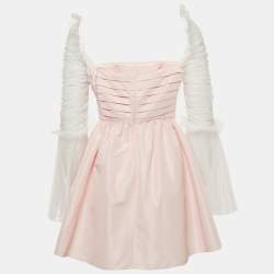 Self-Portrait Light pink Tulle Sleeve Mini Dress S