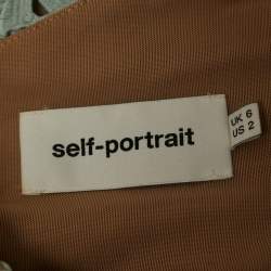 Pre Owned Self-Portrait Blue Cut-out Lace Strappy Midi Dress S