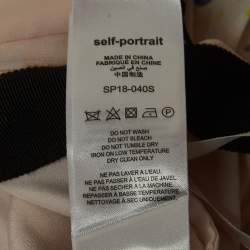 Pre Owned Self-Portrait Beige Floral Printed Chiffon Asymmetrical Skirt S