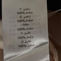 Pre Owned Self-Portrait Beige Floral Printed Chiffon Asymmetrical Skirt S