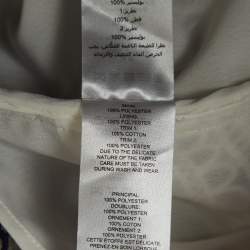 Pre Owned Self-Portrait Navy Blue/White Guipure Lace Short Dress M