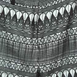 Pre Owned Self-Portrait Black/Blue Teardrop Lace Culottes S