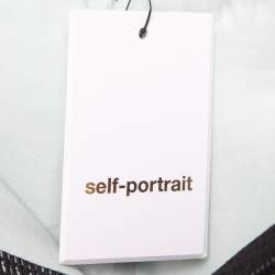 Pre Owned Self-Portrait Black/Blue Teardrop Lace Culottes S