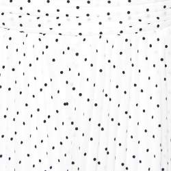 Self-Portrait White Flock Dotted Crinkle Chiffon Midi Dress L