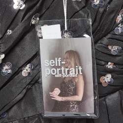 Self-Portrait Black Cluster Sequin Synthetic Taffeta Mini Dress S