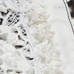 Self-Portrait White Cotton Lace Bib Top M