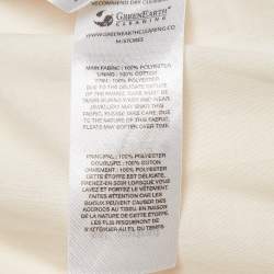 Pre Owned Self-Portrait Cream Crepe Scallop Sleeveless Midi Dress S