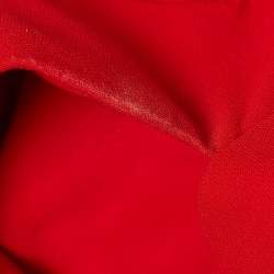 Pre Owned Self-Portrait Red Crystal Bow Crepe Mini Dress S