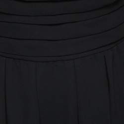 Self-Portrait Black Dots Mesh Sleeved Crepe Midi Dress L