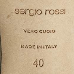 مملوكة مسبقًا صندل سيرجيو روسي سيور كاحل جلد بيج جرازي مقاس 40