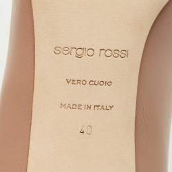 مملوكة مسبقًا Sergio Rossi Dusty Pink Leather Madame Pumps Size 40