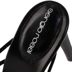 Pre Owned صندل سيرجيو روسي سيور سويدي سيور أسود مقاس 40