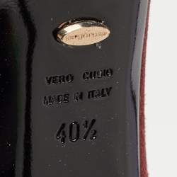 مملوكة مسبقًا Sergio Rossi Burgundy Suede Zip Detail Knee Length Platform Boots Size 40.5 