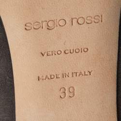 Pre Owned Sergio Rossi Grey Suede Open Toe Ankle Booties Size 39