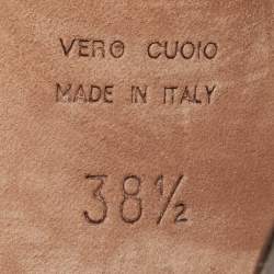 Pre Owned Sergio Rossi Grey Python Bow Loafer Pumps Size 38.5