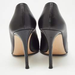 Sergio Rossi Black Leather Pointed Toe Pumps Size 37