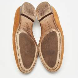 Sergio Rossi Brown Suede Loafers Size 37.5