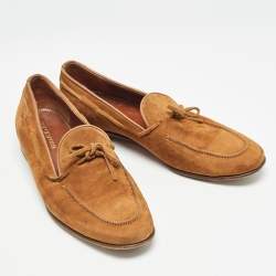 Sergio Rossi Brown Suede Loafers Size 37.5