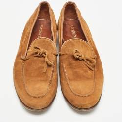Sergio Rossi Brown Suede Loafers Size 37.5