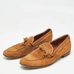Sergio Rossi Brown Suede Loafers Size 37.5