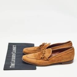 Sergio Rossi Brown Suede Loafers Size 37.5