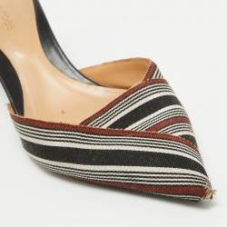 Sergio Rossi Multicolor Canvas Pointed Mules Size 36