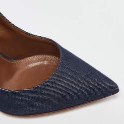 Pre Owned Sergio Rossi Blue Denim Pointed Toe Pumps Size 36