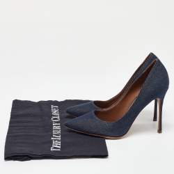 Pre Owned Sergio Rossi Blue Denim Pointed Toe Pumps Size 36