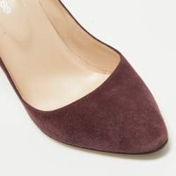 Sergio Rossi Plum Suede Pumps Size 38