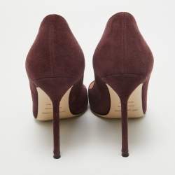 Sergio Rossi Plum Suede Pumps Size 38