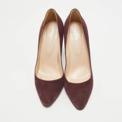 Sergio Rossi Plum Suede Pumps Size 38