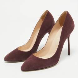 Sergio Rossi Plum Suede Pumps Size 38