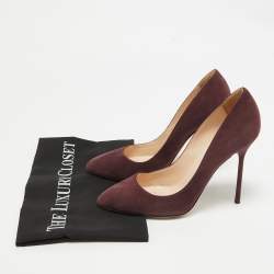 Sergio Rossi Plum Suede Pumps Size 38