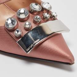 مملوكة مسبقًا Sergio Rossi Beige Satin  Slingback Pumps Size 37