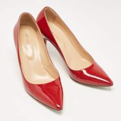 مملوكة مسبقًا Sergio Rossi Red Patent Leather Secret Pumps Size 37.5