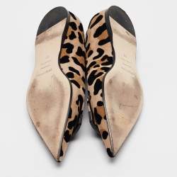 Pre Owned Sergio Rossi Brown Suede SR1 Ballet Flats Size 37