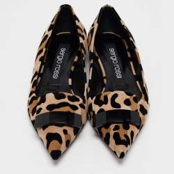Pre Owned Sergio Rossi Brown Suede SR1 Ballet Flats Size 37