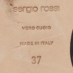 Pre Owned Sergio Rossi Brown Suede SR1 Ballet Flats Size 37