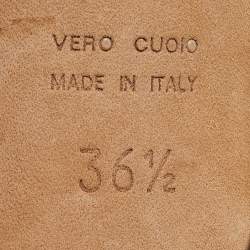 Pre Owned Sergio Rossi Black Mesh and Leather Mary Jane Pumps Size 36.5