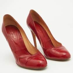 Pre Owned Sergio Rossi Red Eel Leather Pumps Size 40