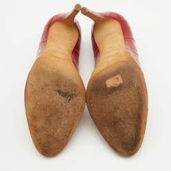 Pre Owned Sergio Rossi Red Eel Leather Pumps Size 40
