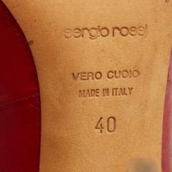 Pre Owned Sergio Rossi Red Eel Leather Pumps Size 40