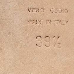 Pre Owned Sergio Rossi Black/White Leather Slingback Pumps Size 39.5