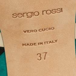 Sergio Rossi Multicolor Suede Open Toe Mules Size 37