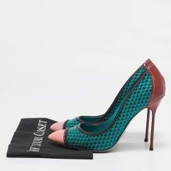 Pre Owned Sergio Rossi Multicolor Leather and Patent Leather Pumps Size 41