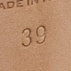 Pre Owned Sergio Rossi Silver Leather Ankle Strap Sandals Size 39