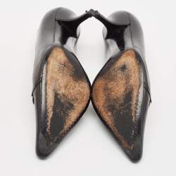 Sergio Rossi Black Leather Pointed Toe Pumps Size 39.5