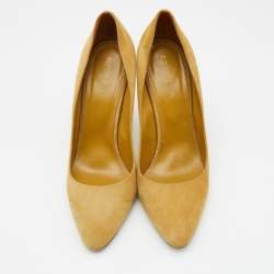 Sergio Rossi Mustard Yellow Suede Pumps Size 39.5
