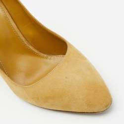 Sergio Rossi Mustard Yellow Suede Pumps Size 39.5