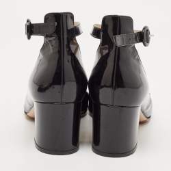  Gianvito Rossi Black Patent Leather Mary Jane Pumps Size 41